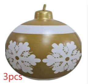 Giant Outdoor Inflatable Christmas Ornament Ball – 60cm PVC Decoration