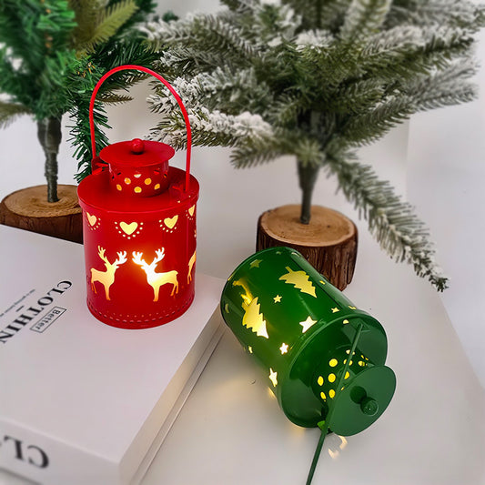 Nordic LED Candle Lanterns – Cozy Christmas Home Décor (Set of 2)