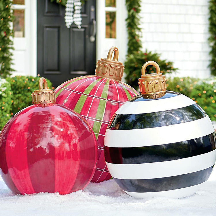 Giant Outdoor Inflatable Christmas Ornament Ball – 60cm PVC Decoration