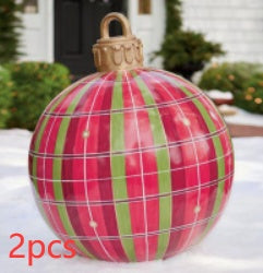 Giant Outdoor Inflatable Christmas Ornament Ball – 60cm PVC Decoration
