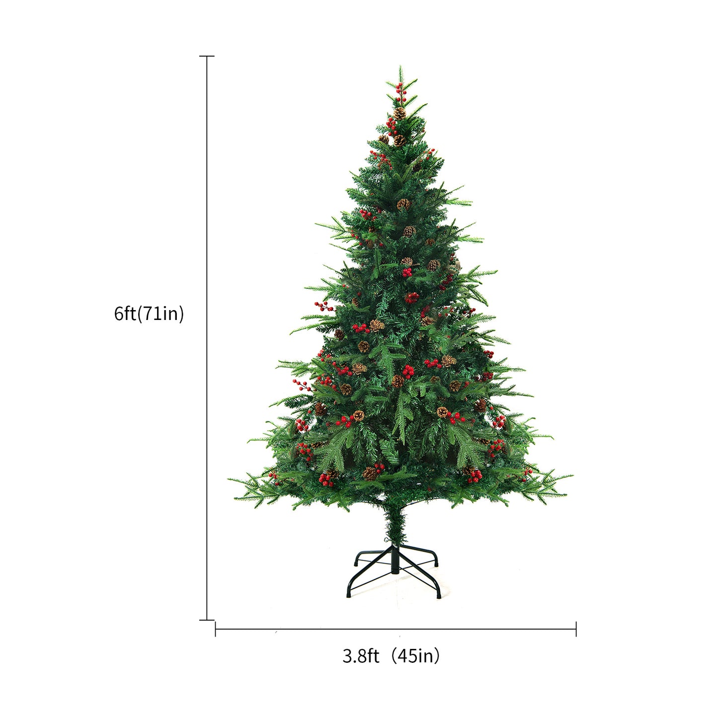 Luxury Snowy Pine Christmas Tree – Realistic Artificial Holiday Tree (2 Sizes)