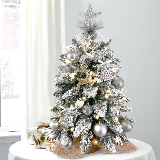 2ft Mini Snowy Christmas Tree with Lights – Tabletop Holiday Decoration