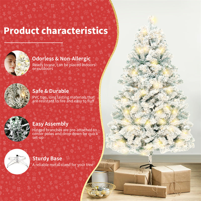 Luxury Snowy Pine Christmas Tree – Realistic Artificial Holiday Tree (2 Sizes)