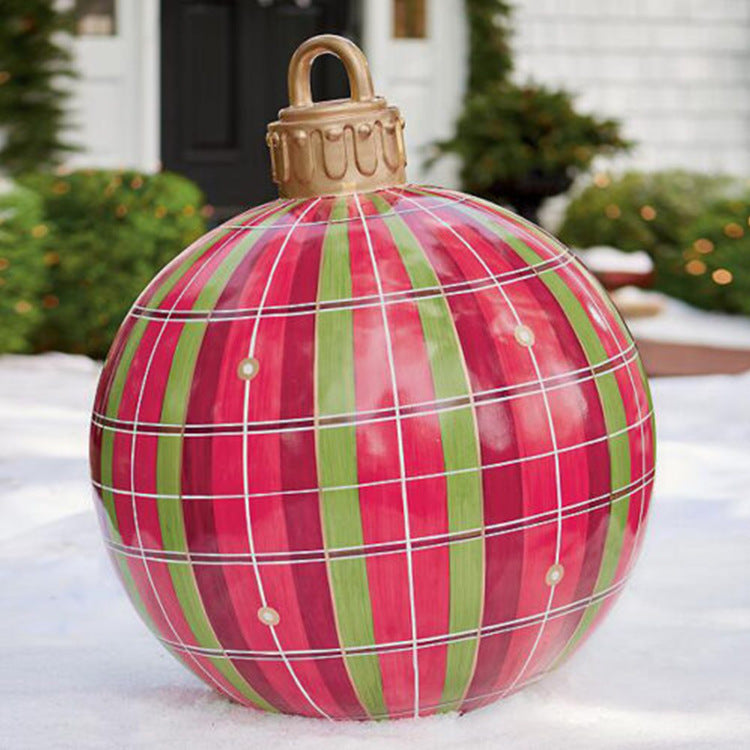 Giant Outdoor Inflatable Christmas Ornament Ball – 60cm PVC Decoration