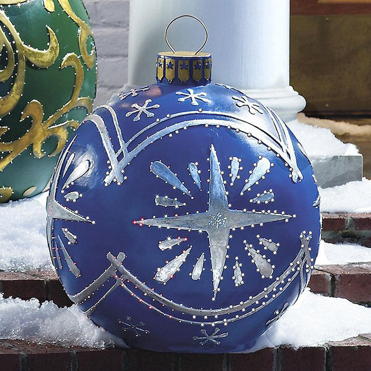 Giant Outdoor Inflatable Christmas Ornament Ball – 60cm PVC Decoration