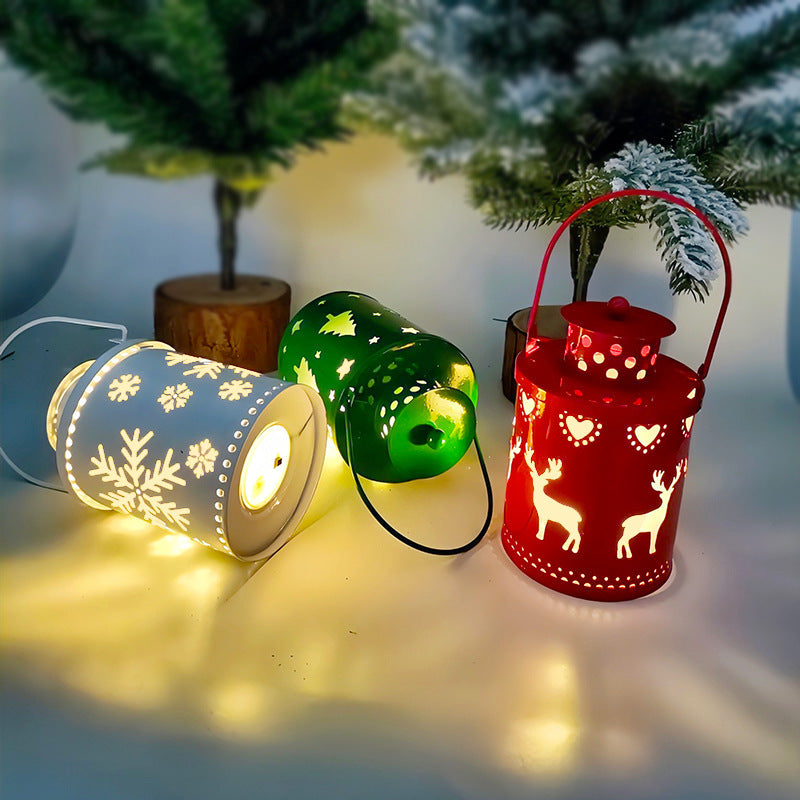 Nordic LED Candle Lanterns – Cozy Christmas Home Décor (Set of 2)