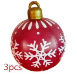 Giant Outdoor Inflatable Christmas Ornament Ball – 60cm PVC Decoration