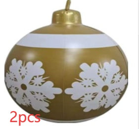 Giant Outdoor Inflatable Christmas Ornament Ball – 60cm PVC Decoration