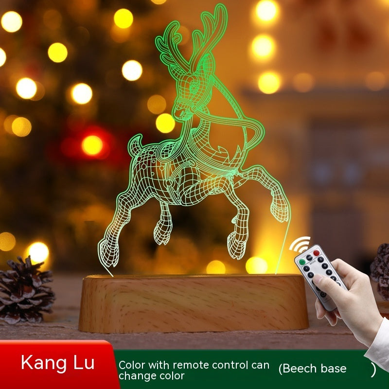 3D Christmas LED Lamp – Acrylic Night Light Holiday Decoration