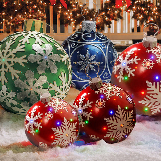 Giant Outdoor Inflatable Christmas Ornament Ball – 60cm PVC Decoration