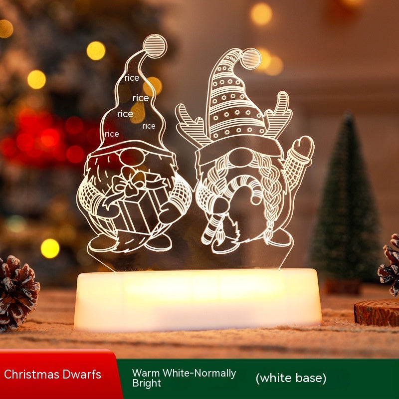 3D Christmas LED Lamp – Acrylic Night Light Holiday Decoration