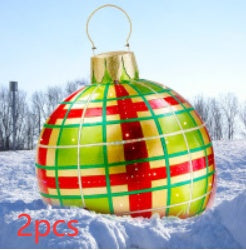 Giant Outdoor Inflatable Christmas Ornament Ball – 60cm PVC Decoration