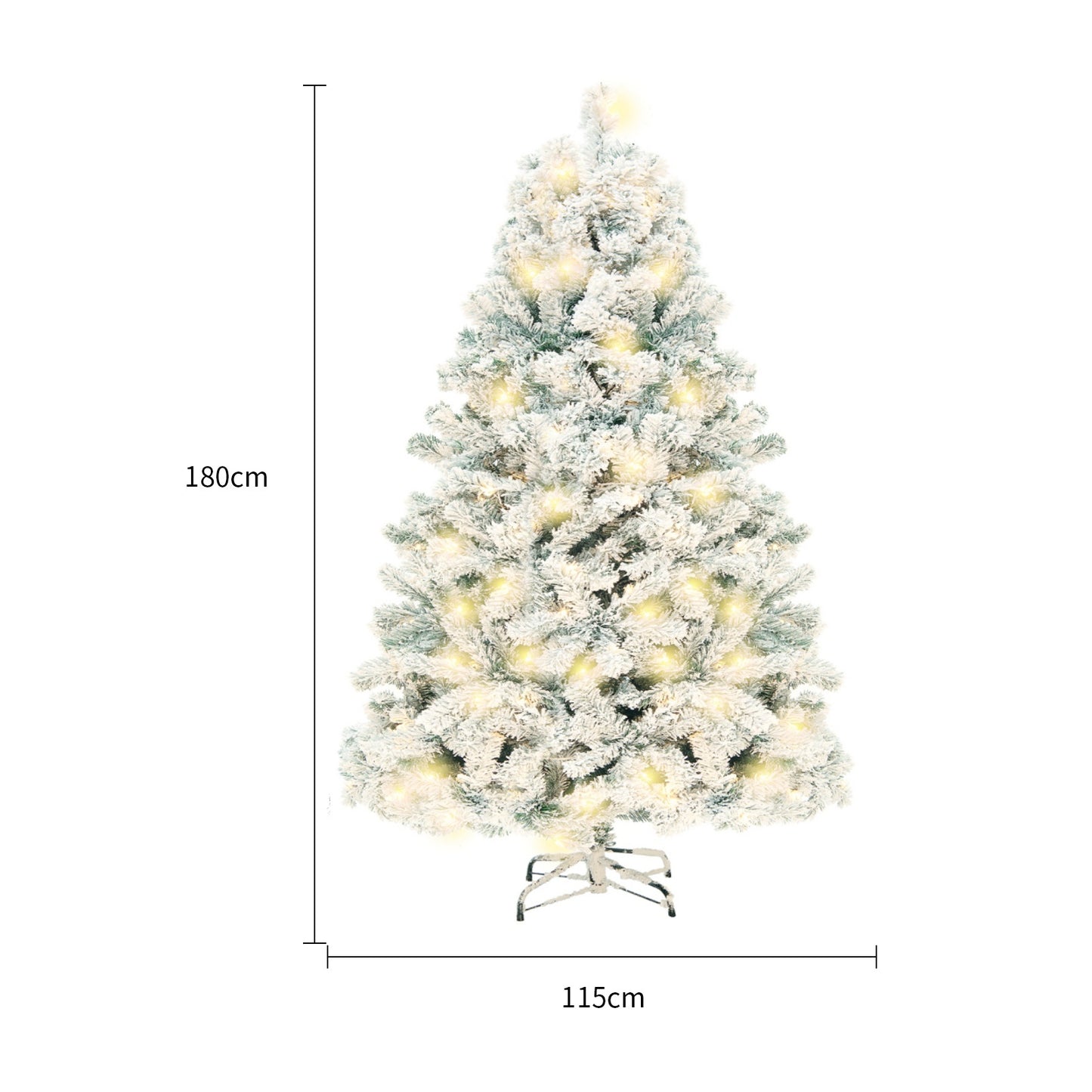 Luxury Snowy Pine Christmas Tree – Realistic Artificial Holiday Tree (2 Sizes)