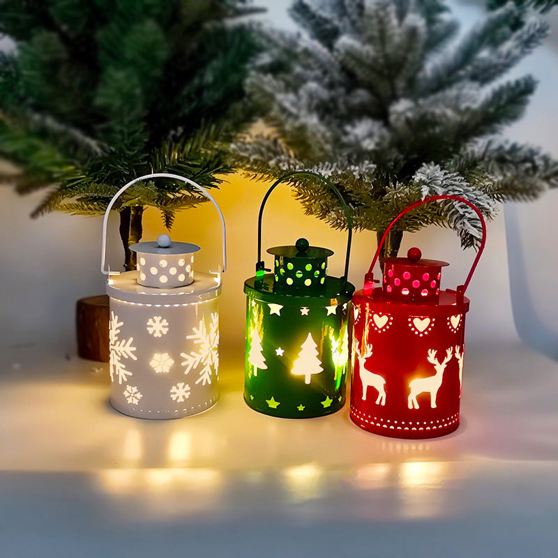 Nordic LED Candle Lanterns – Cozy Christmas Home Décor (Set of 2)