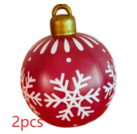 Giant Outdoor Inflatable Christmas Ornament Ball – 60cm PVC Decoration