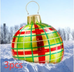 Giant Outdoor Inflatable Christmas Ornament Ball – 60cm PVC Decoration