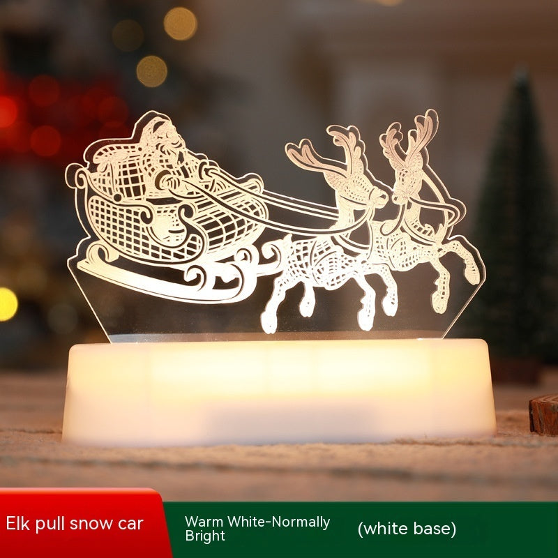 3D Christmas LED Lamp – Acrylic Night Light Holiday Decoration