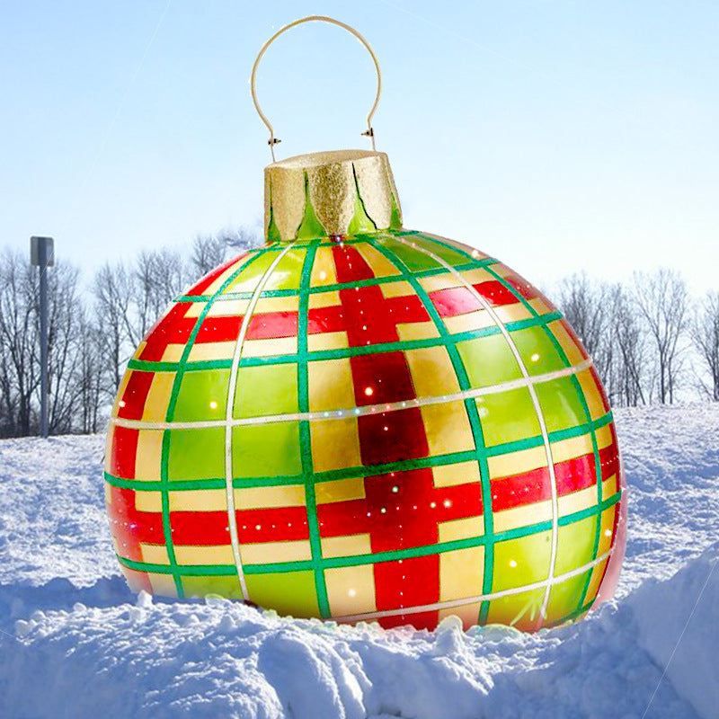 Giant Outdoor Inflatable Christmas Ornament Ball – 60cm PVC Decoration