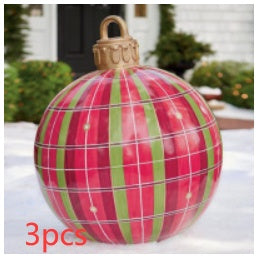 Giant Outdoor Inflatable Christmas Ornament Ball – 60cm PVC Decoration