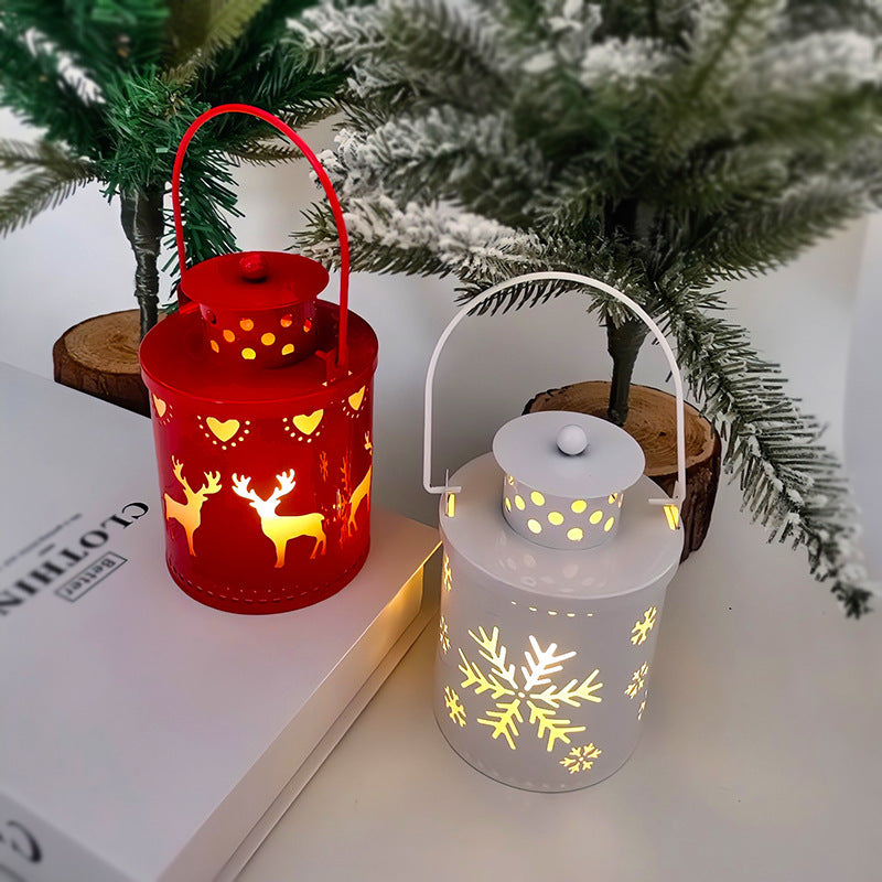 Nordic LED Candle Lanterns – Cozy Christmas Home Décor (Set of 2)